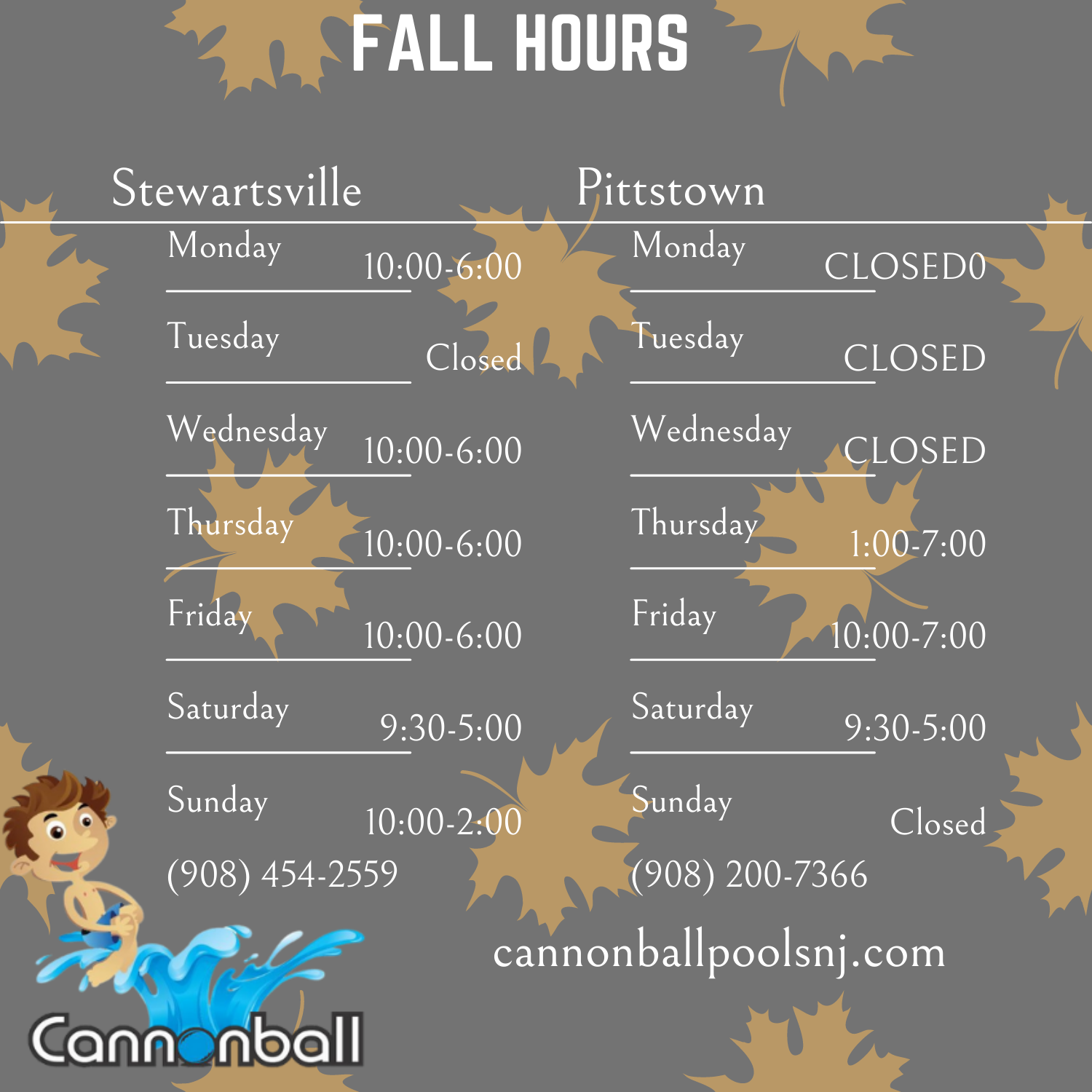 Fall Hours
